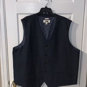 Men’s 2XL Navy Tweed Vest
